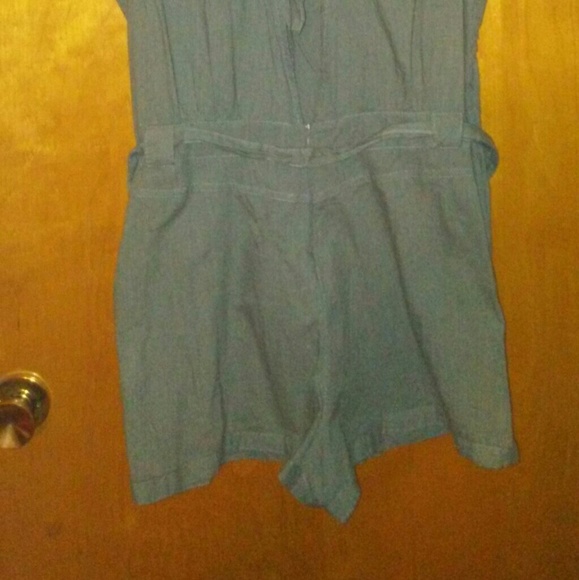 Rhinestone Shorts Romper - Picture 4 of 5